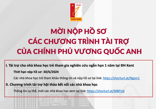 Mời nộp hồ sơ các chương trình tài trợ của Chính phủ Vương quốc Anh
