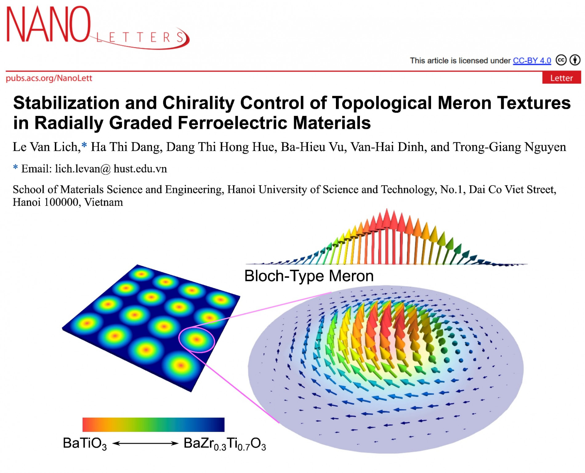 HUST Scientist Publish Ferroelectric Materials Breakthrough in Nano Letters 